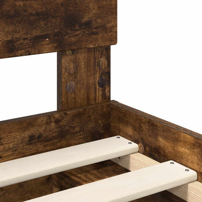 Bettrahmen Geräucherte Eiche 140 x 200 cm Holzwerkstoff