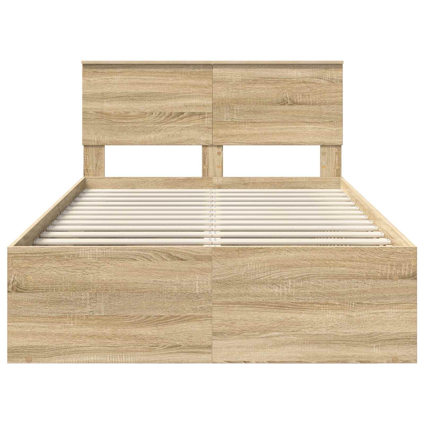 Bettrahmen mit Kopfteil Sonoma-Eiche 135 x 190 cm Holzwerkstoff