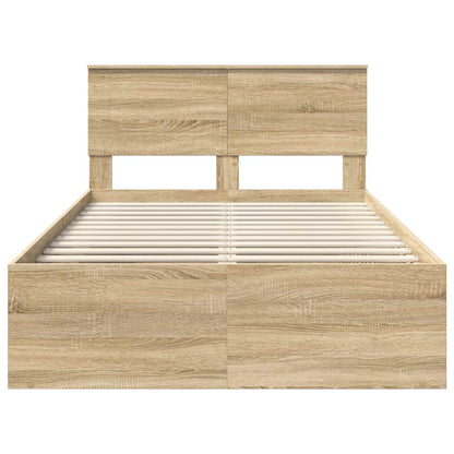 Bettrahmen mit Kopfteil Sonoma-Eiche 135 x 190 cm Holzwerkstoff