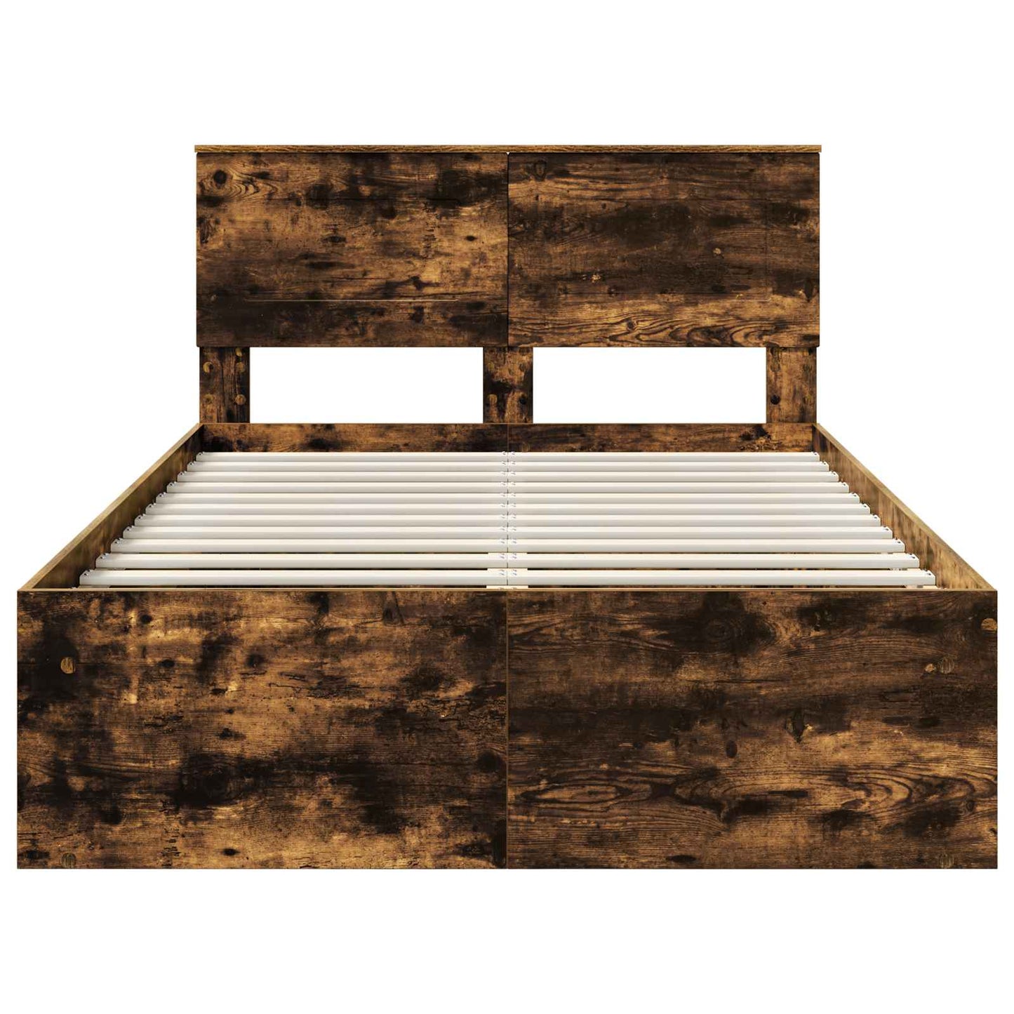 Bettrahmen Geräucherte Eiche 135 x 190 cm Holzwerkstoff