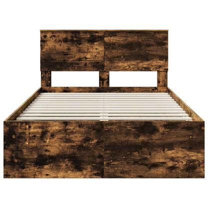 Bettrahmen Geräucherte Eiche 135 x 190 cm Holzwerkstoff