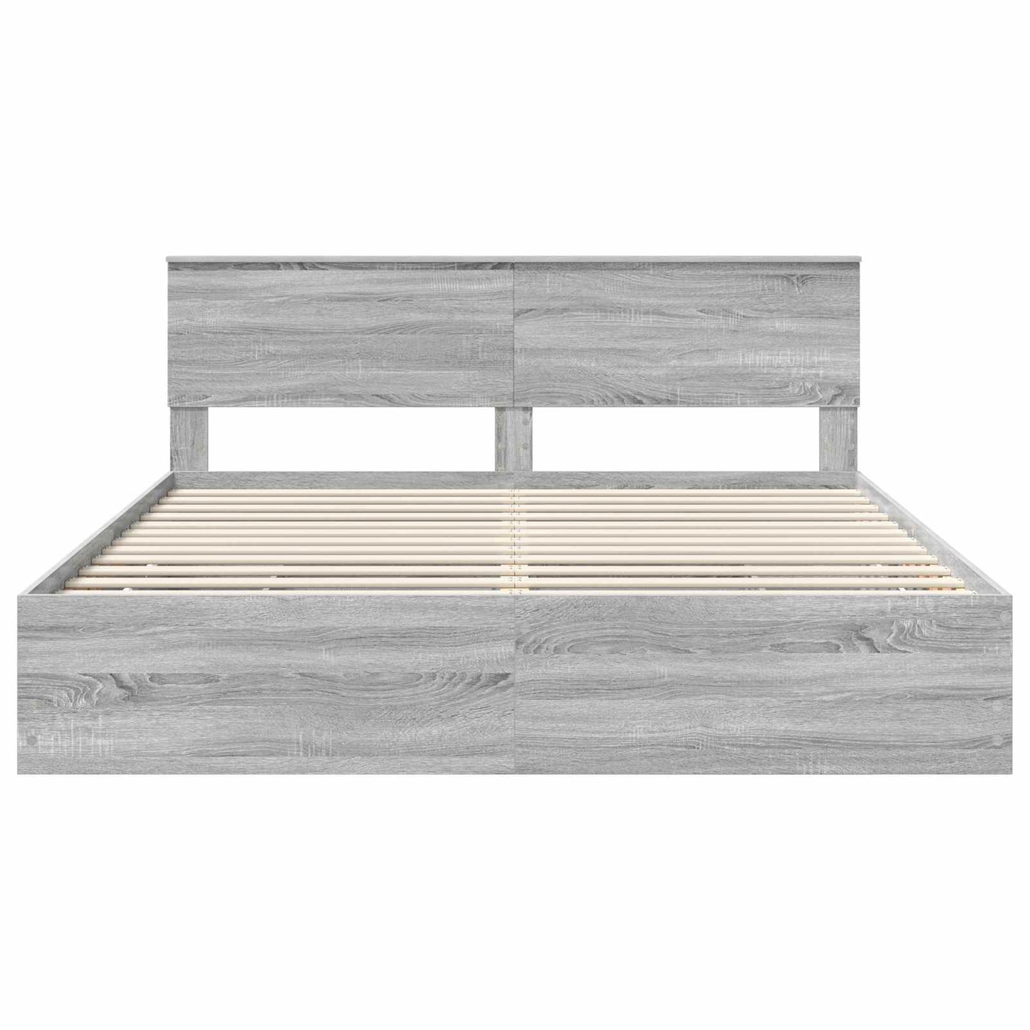 Bettrahmen Graues Sonoma 180 x 200 cm Ingenieurs Holz