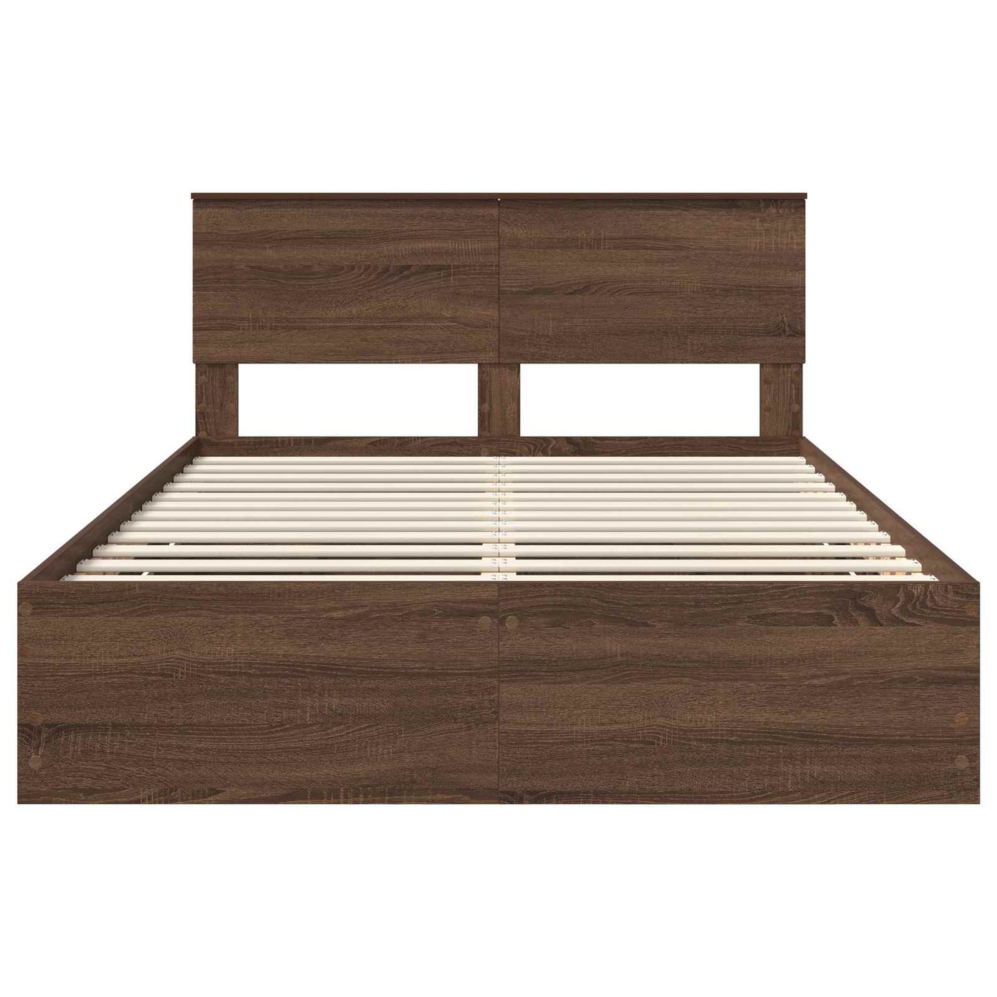 Bettrahmen Braun Eichen-Optik 150 x 200 cm Ingenieurs Holz