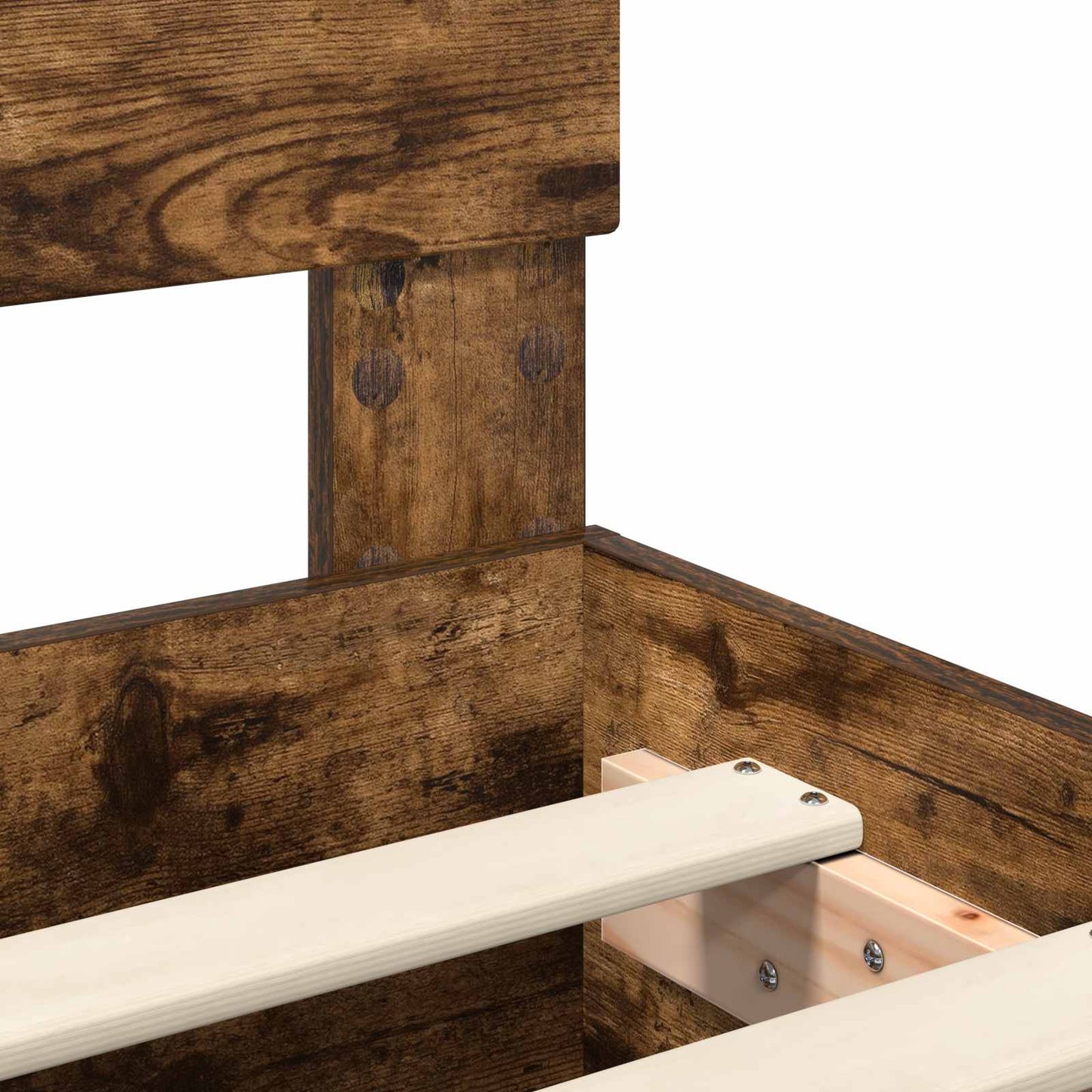 Bettrahmen Geräucherte Eiche 200 x 200 cm Holzwerkstoff