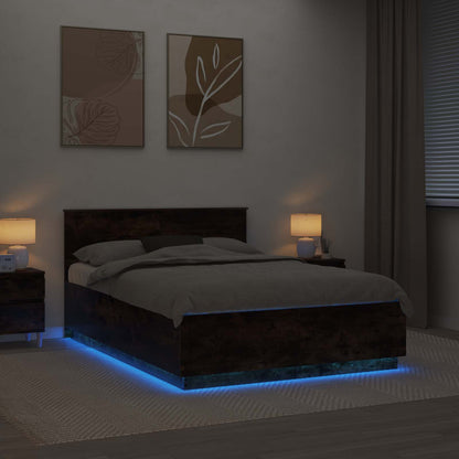 Bettrahmen Geräucherte Eiche 140 x 200 cm Holzwerkstoff