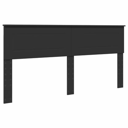 Bettrahmen mit Kopfteil Schwarz 200 x 200 cm Holzwerkstoff