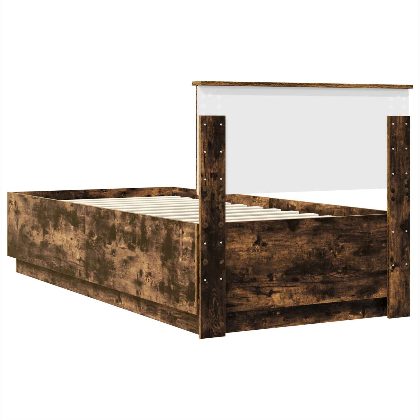 Bettrahmen Geräucherte Eiche 70 x 190 cm Holzwerkstoff