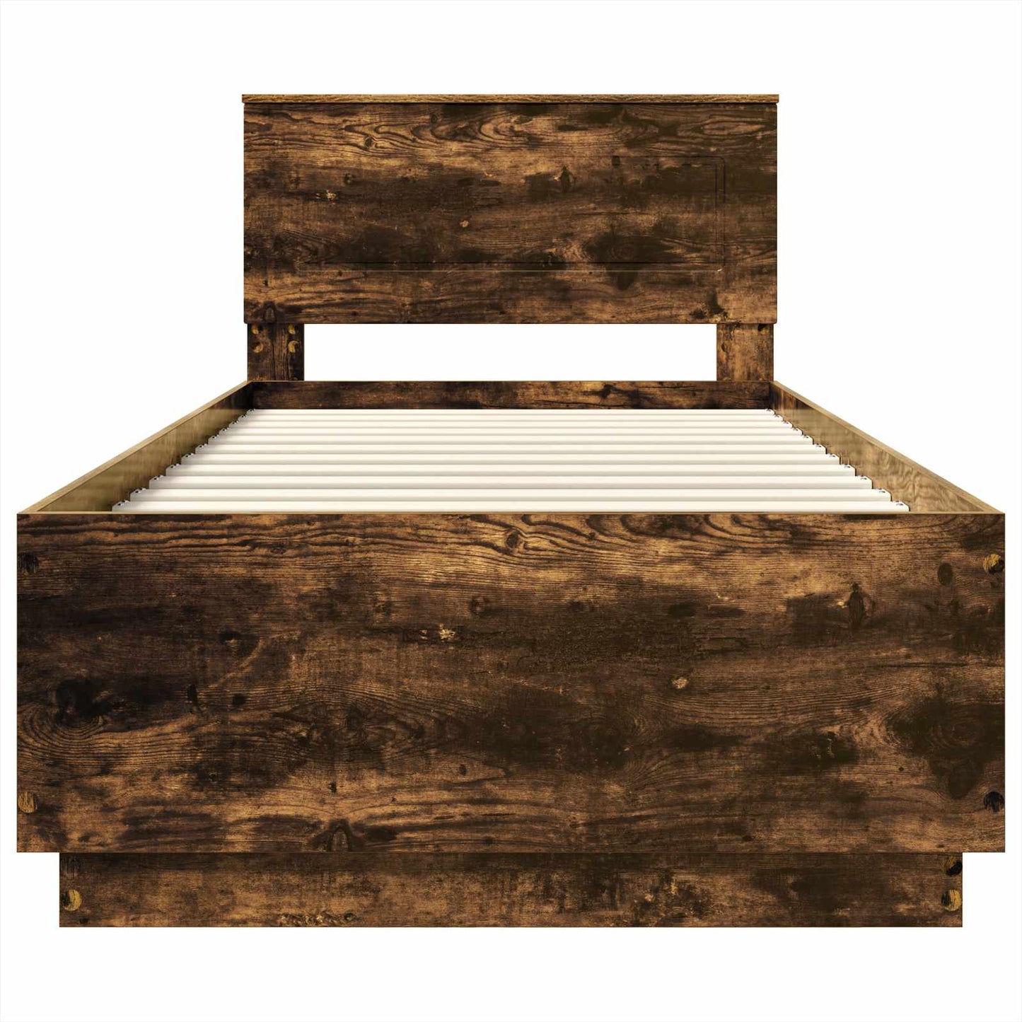 Bettrahmen Geräucherte Eiche 70 x 190 cm Holzwerkstoff