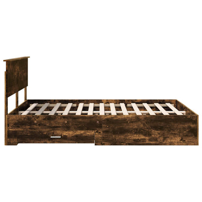 Bettrahmen Geräucherte Eiche 150 x 200 cm Holzwerkstoff
