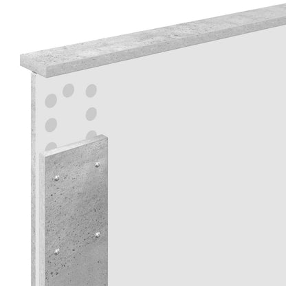Bettrahmen mit Regal Beton Grau 70 x 190 cm Holzwerkstoff
