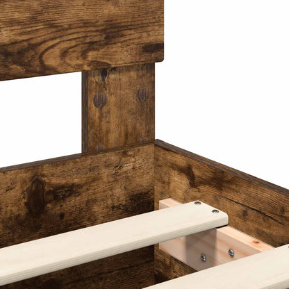 Bettrahmen Geräucherte Eiche 75 x 190 cm Holzwerkstoff
