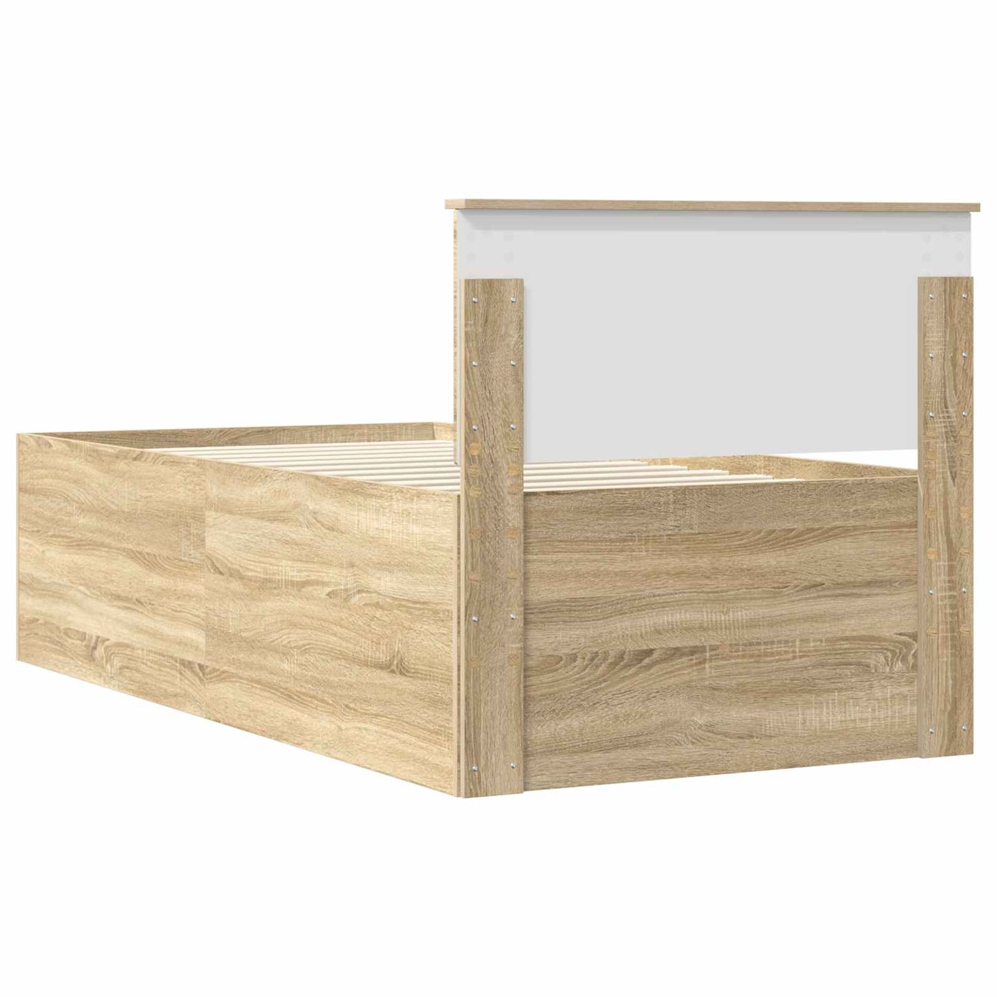 Tagesbett Sonoma Eiche und Schwarz 90 x 200 cm Holzwerkstoff