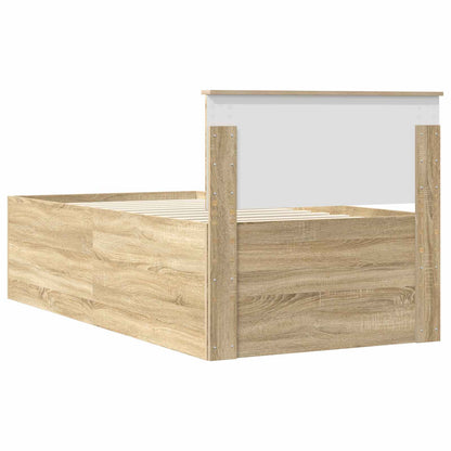 Tagesbett Sonoma Eiche und Schwarz 90 x 200 cm Holzwerkstoff