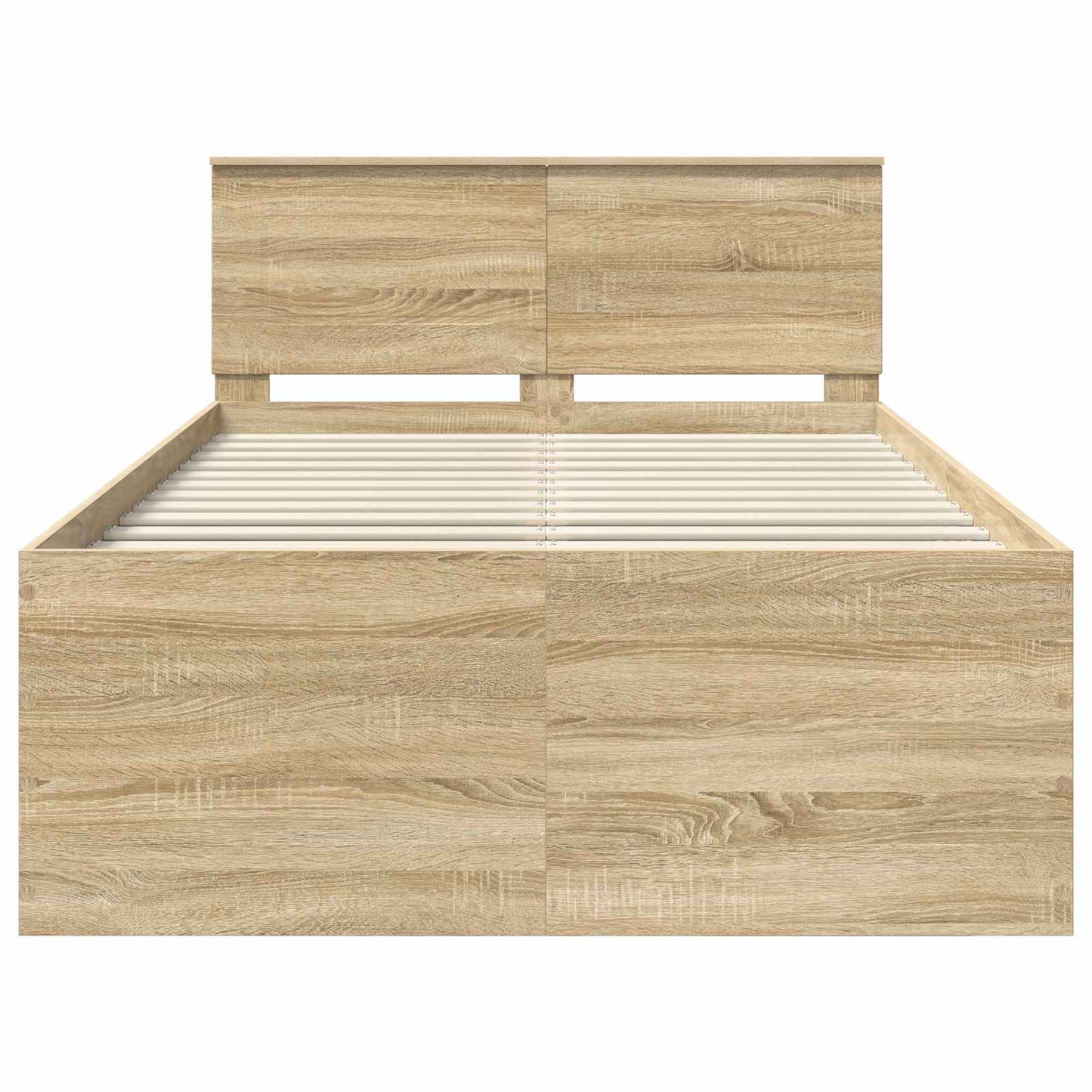 Bettrahmen mit Kopfteil Sonoma-Eiche 135 x 190 cm Holzwerkstoff
