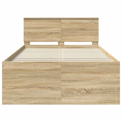 Bettrahmen mit Kopfteil Sonoma-Eiche 135 x 190 cm Holzwerkstoff