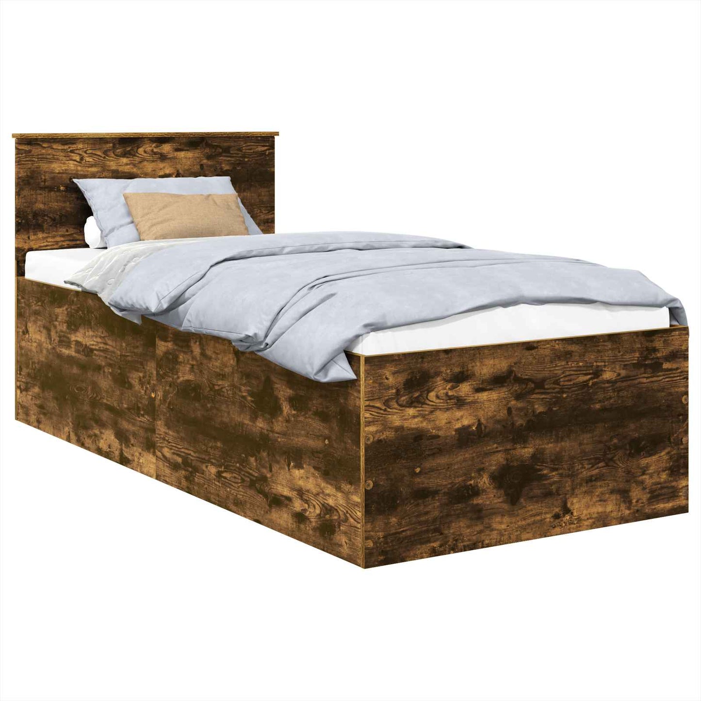 Bettrahmen Geräucherte Eiche 120 x 200 cm Holzwerkstoff