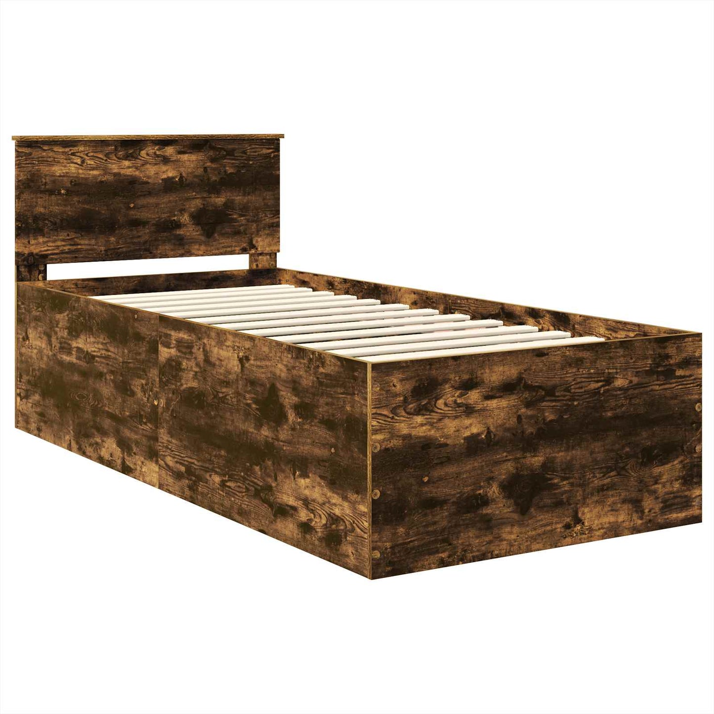 Bettrahmen Geräucherte Eiche 120 x 200 cm Holzwerkstoff