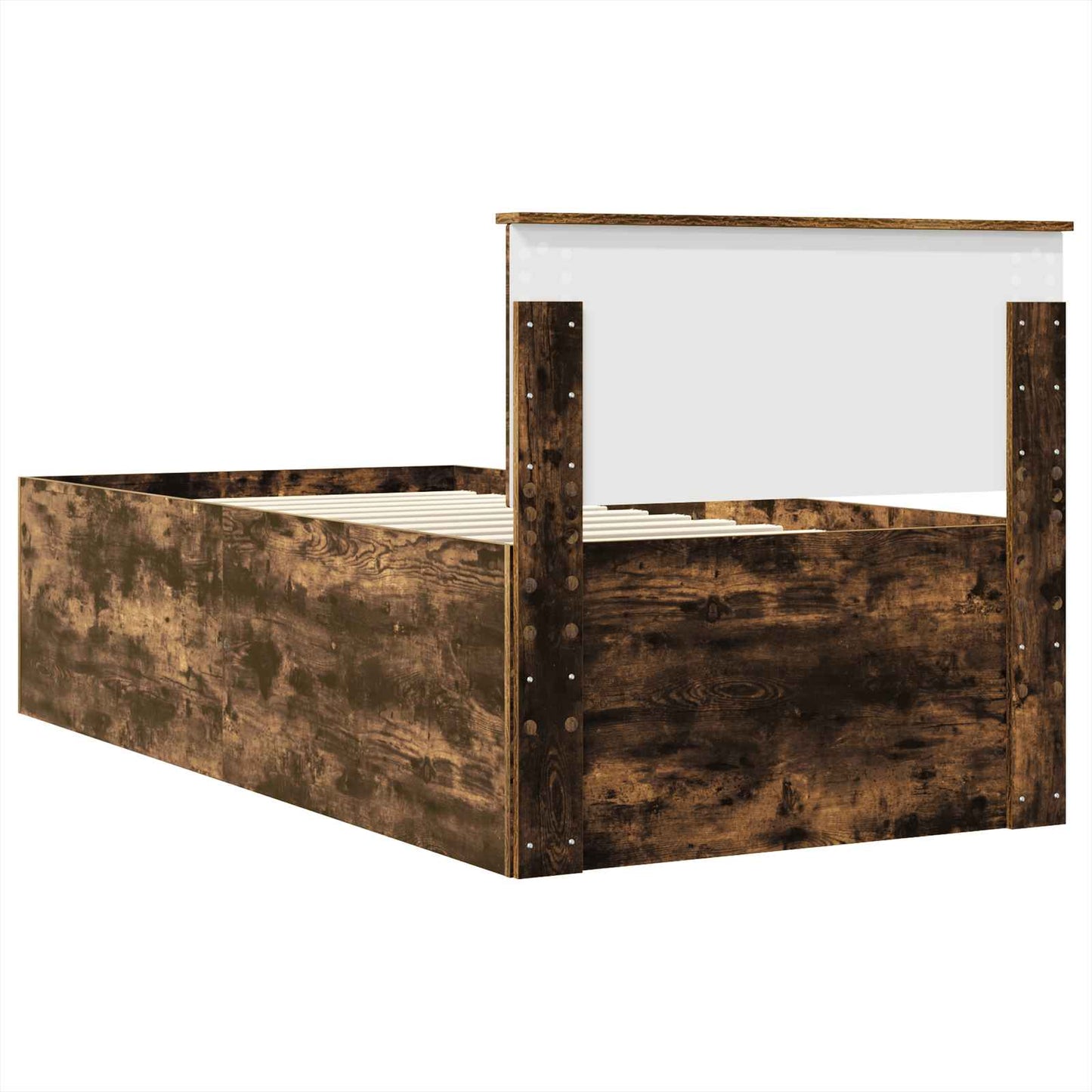 Bettrahmen Geräucherte Eiche 120 x 200 cm Holzwerkstoff