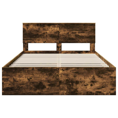 Bettrahmen Geräucherte Eiche 150 x 200 cm Holzwerkstoff