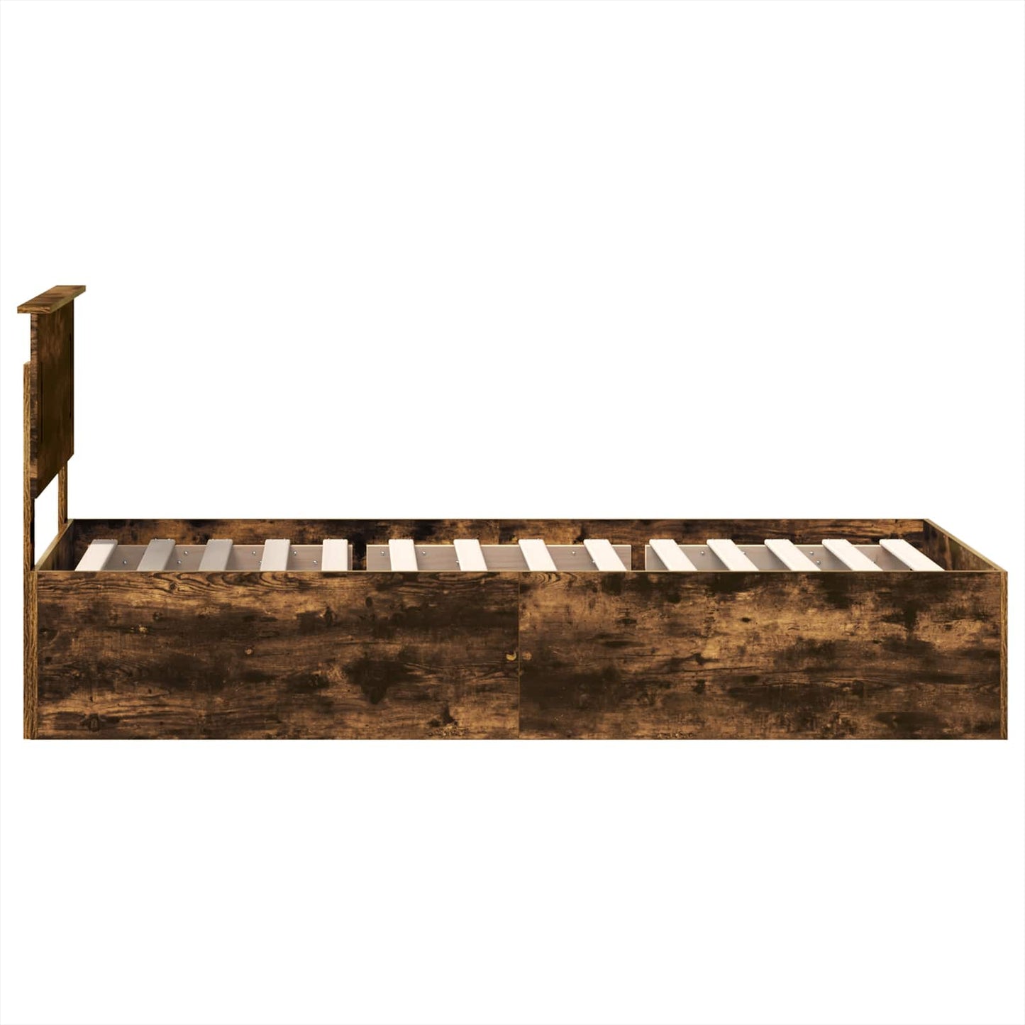 Bettrahmen Geräucherte Eiche 75 x 190 cm Holzwerkstoff