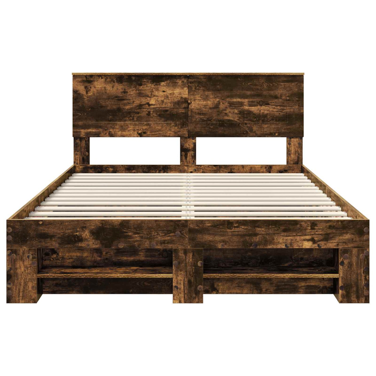 Bettrahmen Geräucherte Eiche 140 x 200 cm Holzwerkstoff