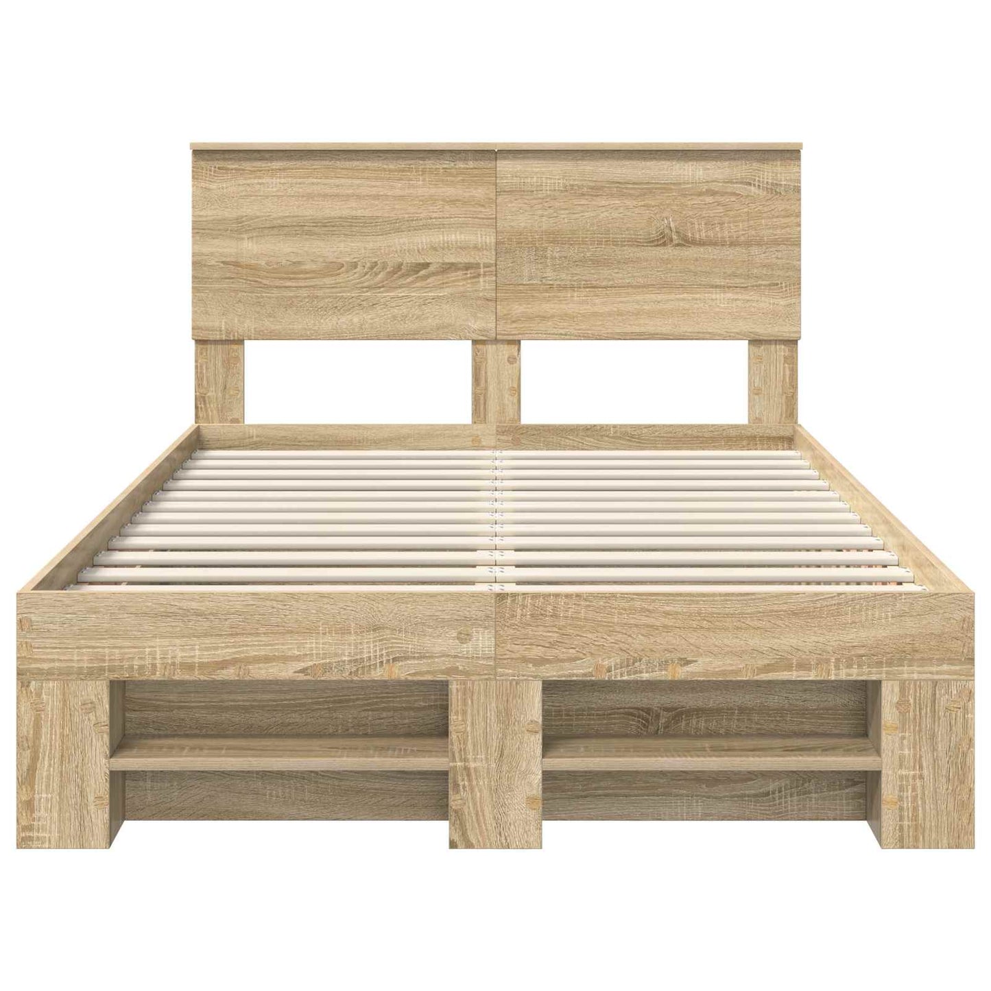 Bettrahmen mit Kopfteil Sonoma-Eiche 120 x 200 cm Holzwerkstoff