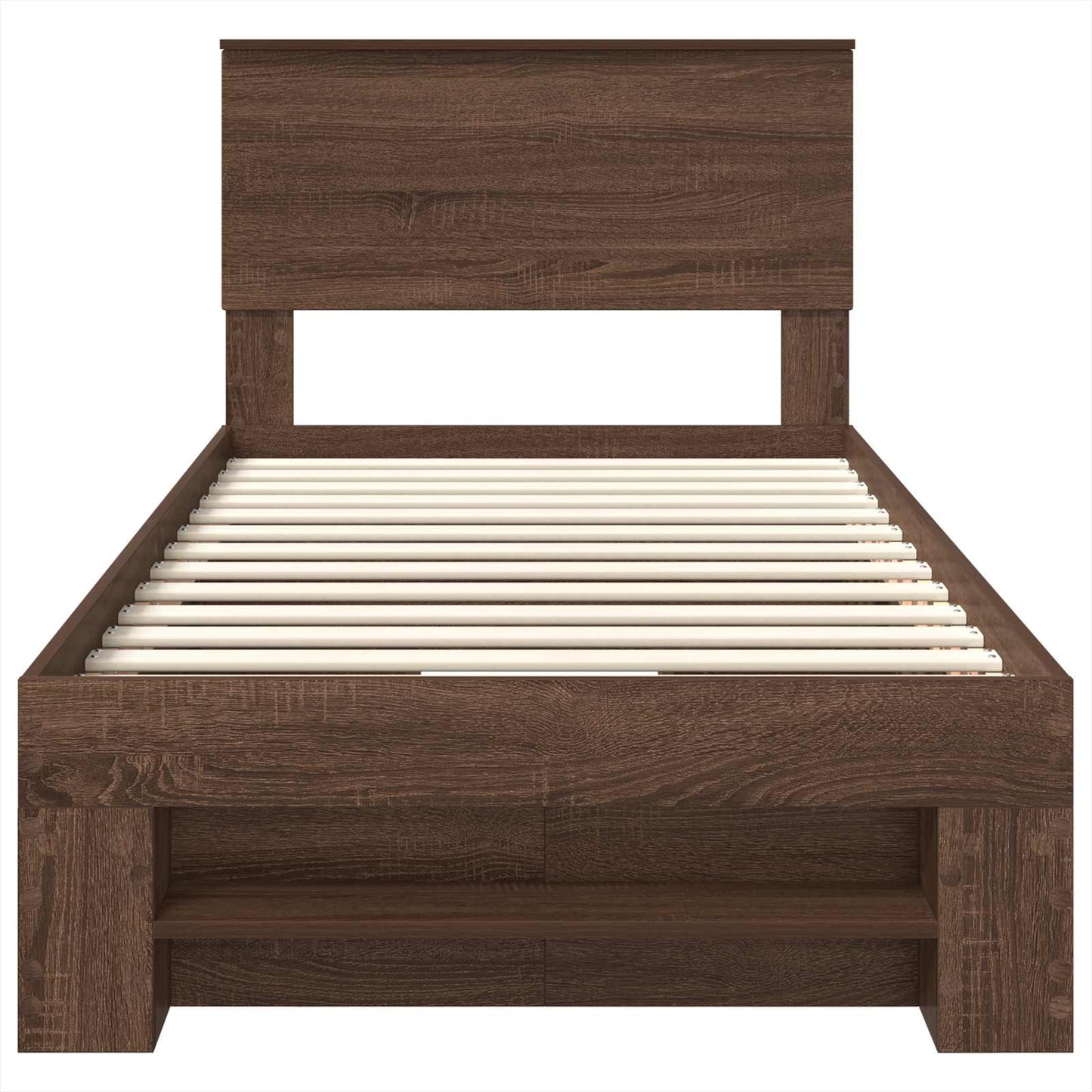 Bettrahmen Braun Eichen-Optik 90 x 200 cm Holzwerkstoff