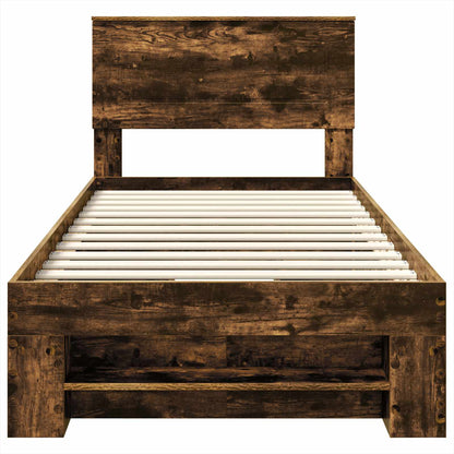 Bettrahmen Geräucherte Eiche 80 x 200 cm Holzwerkstoff