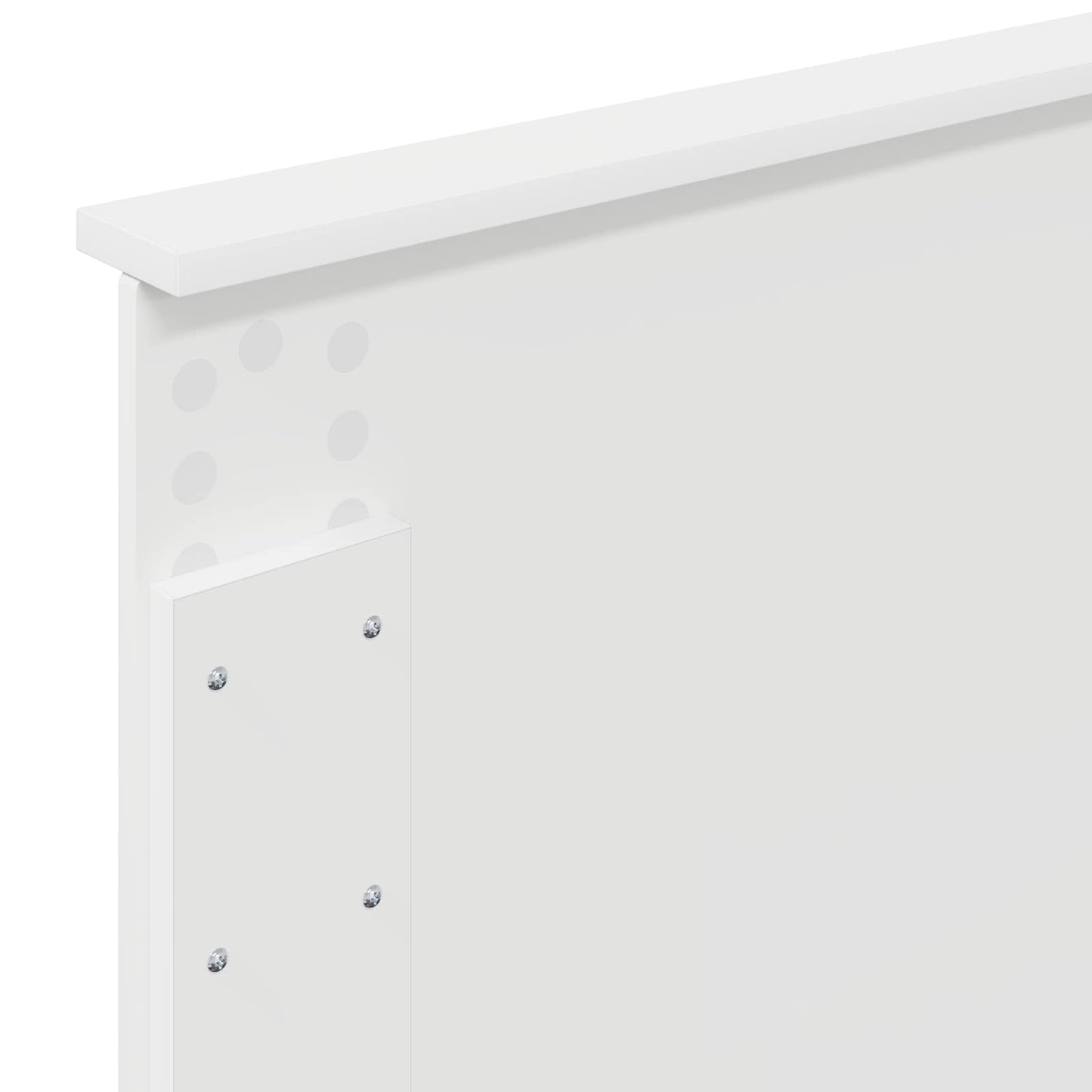 Bettrahmen mit Kopfteil Weiß 120 x 123 cm Holzwerkstoff