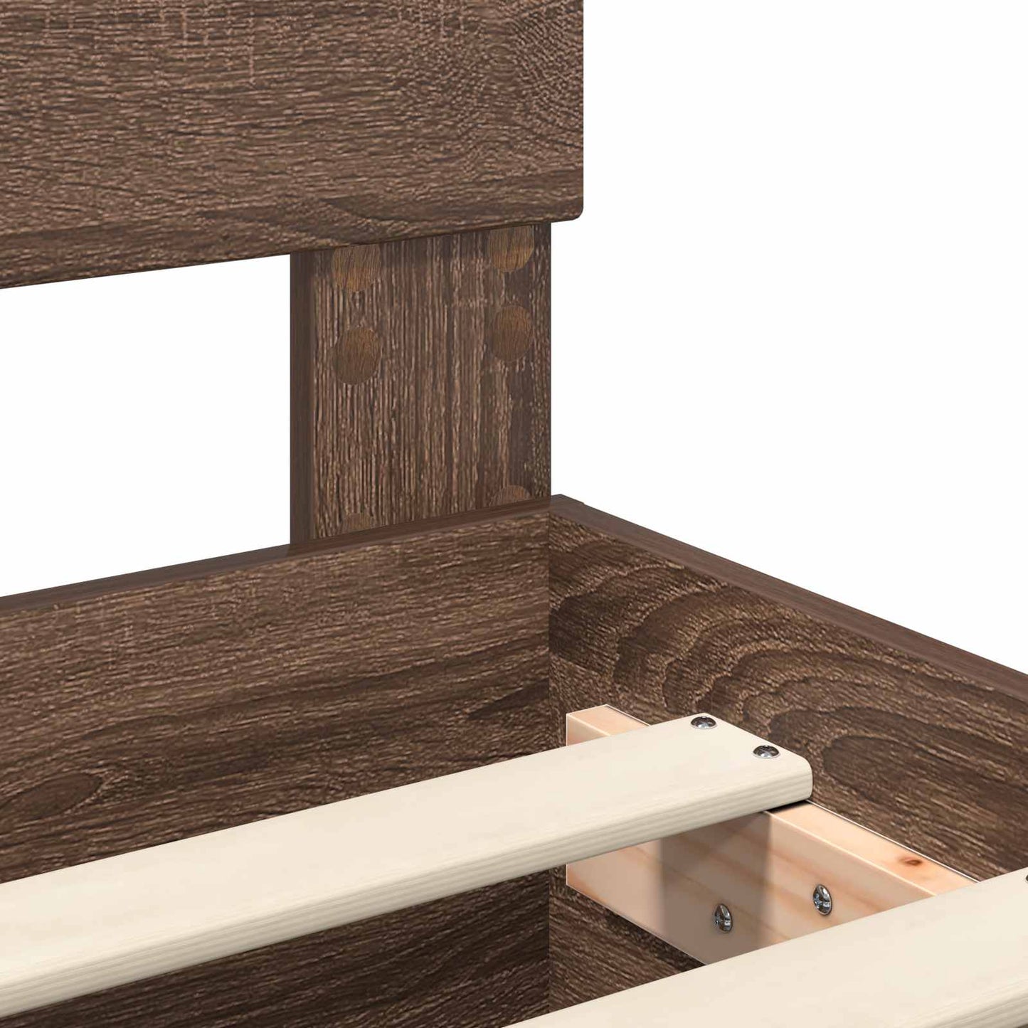 Bettrahmen Braun Eichen-Optik 80 x 200 cm Holzwerkstoff