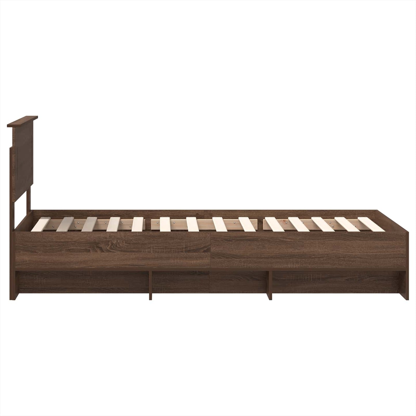 Bettrahmen Braun Eichen-Optik 80 x 200 cm Holzwerkstoff