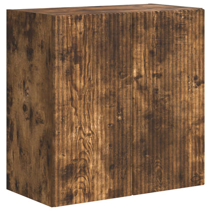 TV-Wandregal-Set Wandmontiert 6 pcs Geräucherte Eiche