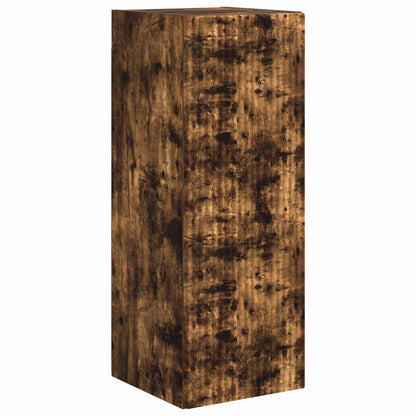 TV-Wandregal-Set Wandmontiert 6 pcs Geräucherte Eiche