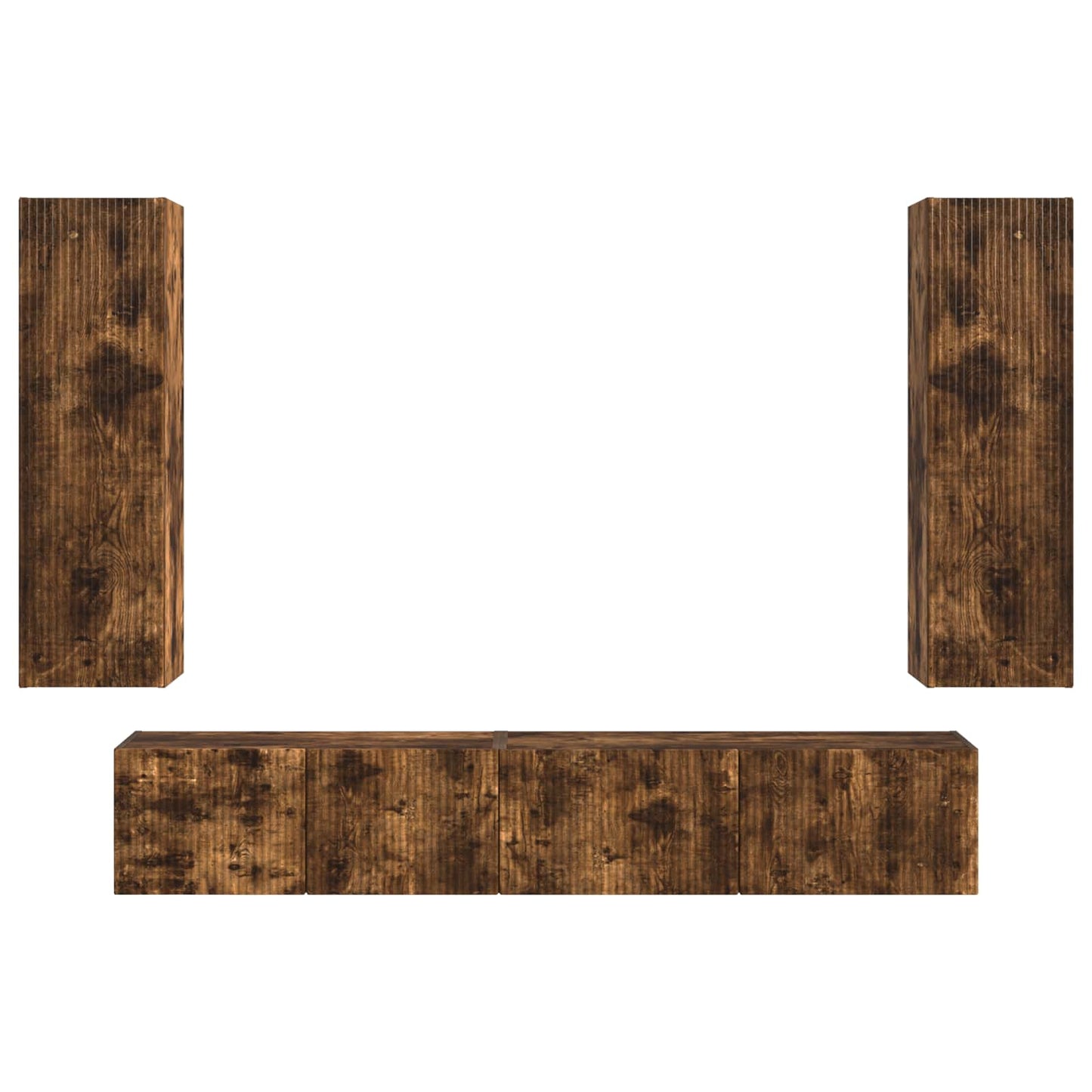 TV-Schrankset 3 pcs Geräucherte Eiche Holzwerkstoff