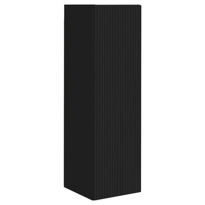 TV-Schrankset Wandmontiert 4 pcs Schwarz Holzwerkstoff