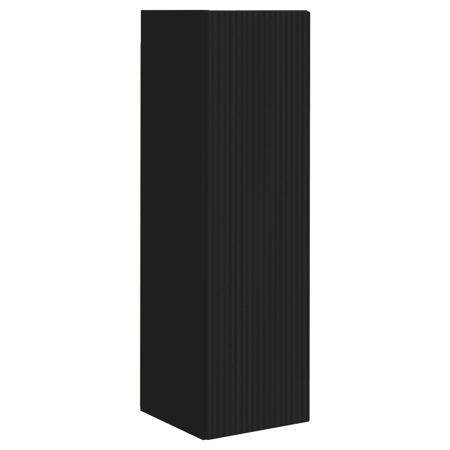 TV-Schrankset Wandmontiert 4 pcs Schwarz Holzwerkstoff