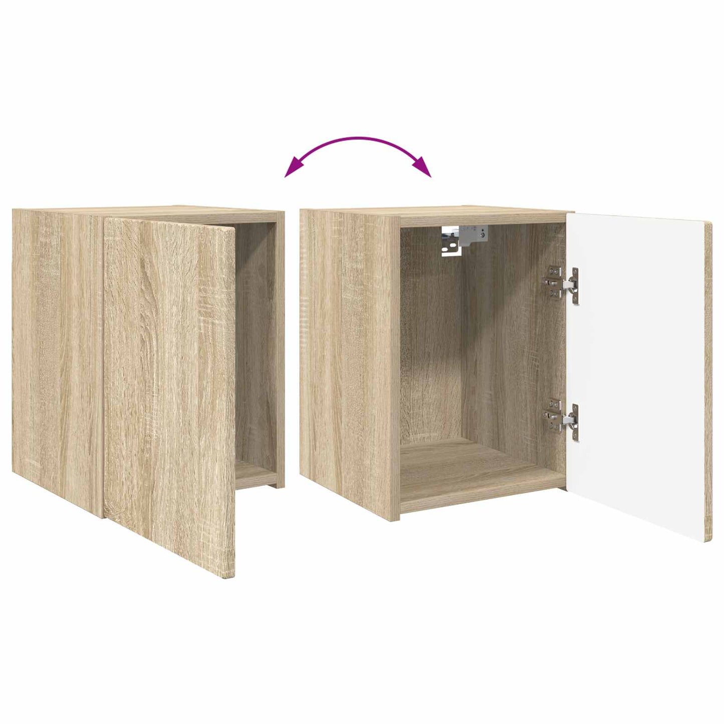 TV-Schrankset Wandmontiert 4 pcs Sonoma-Eiche Holzwerkstoff