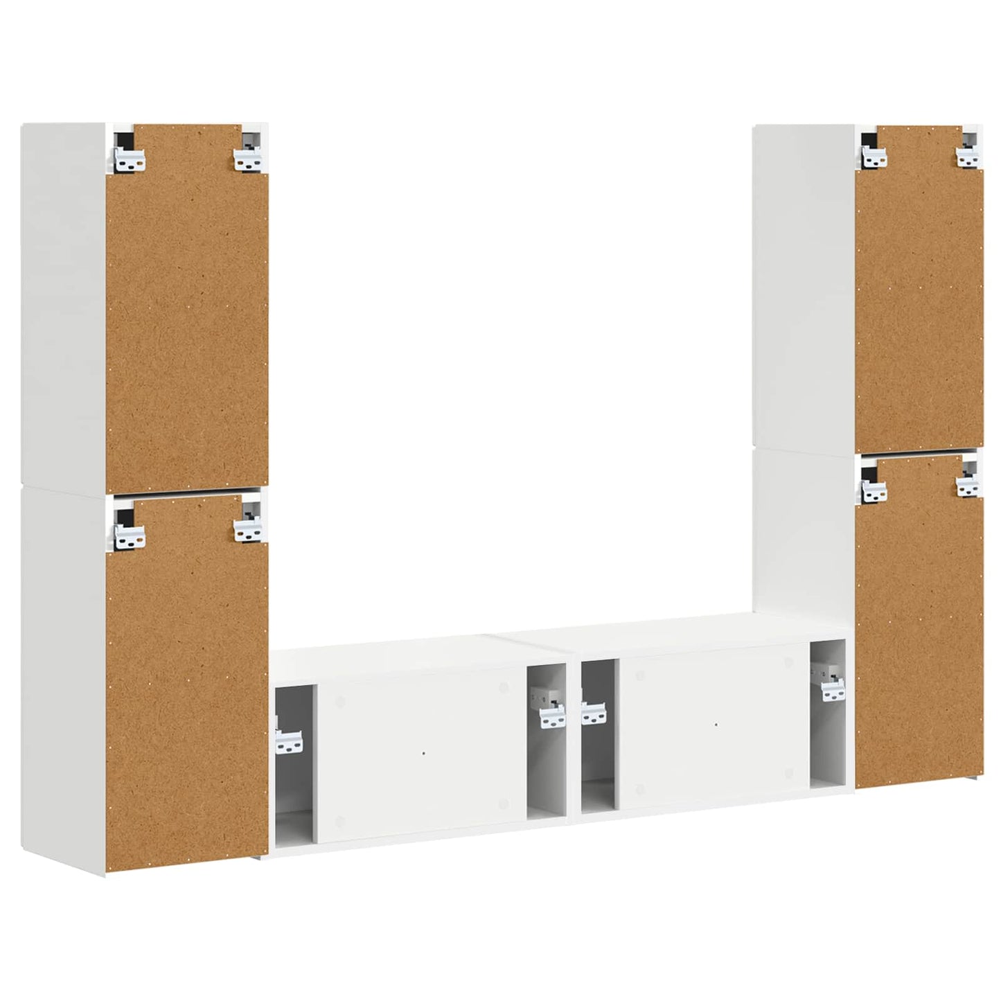 TV-Schrankset 6 pcs Weiß Holzwerkstoff