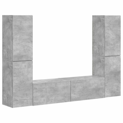 TV-Schrankset 6 pcs Beton Grau Holzwerkstoff