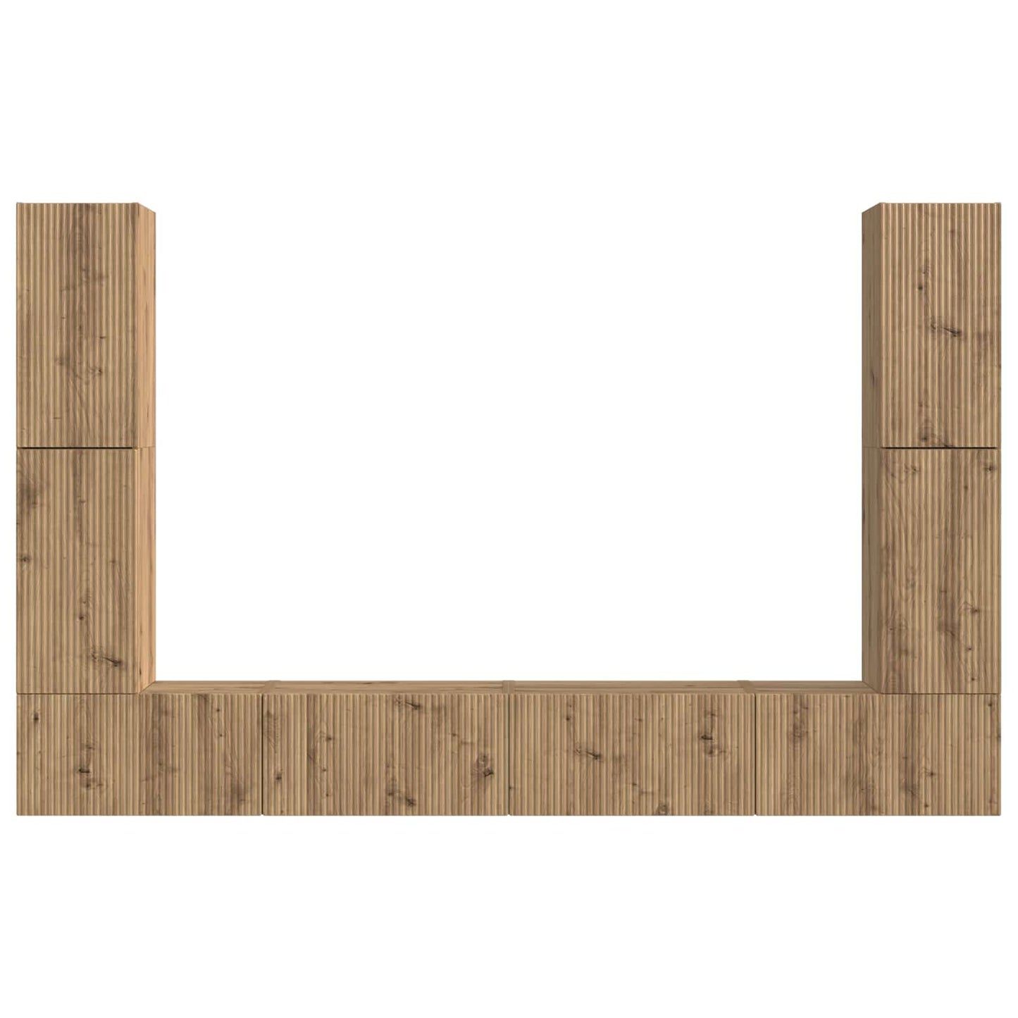 TV-Schrankset 8 pcs Artisan-Eiche Holzwerkstoff