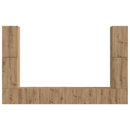 TV-Schrankset 8 pcs Artisan-Eiche Holzwerkstoff