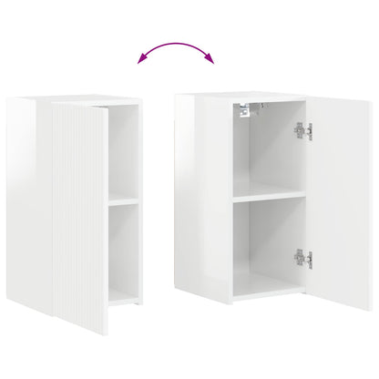 TV-Schrankset 4 pcs Hochglanz Weiß Holzwerkstoff