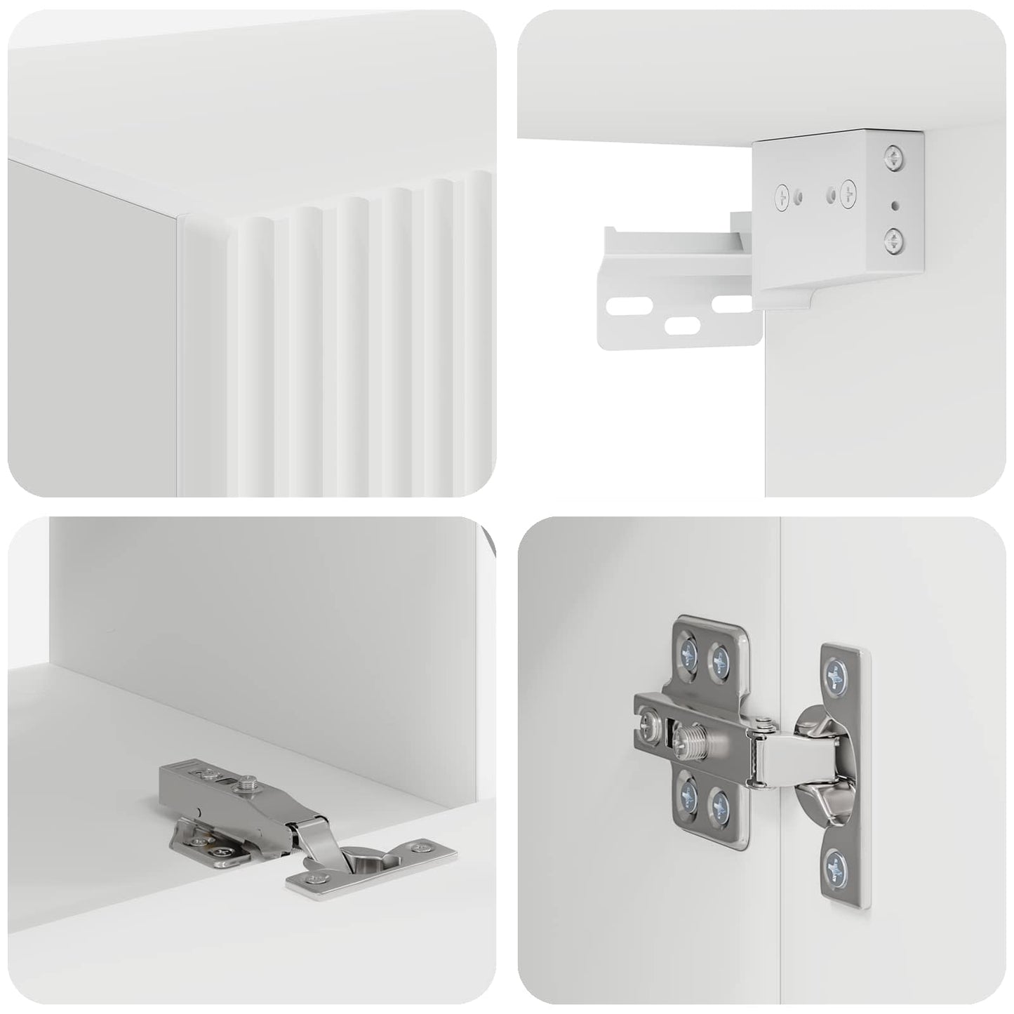 TV-Schrankset 4 pcs Weiß Holzwerkstoff