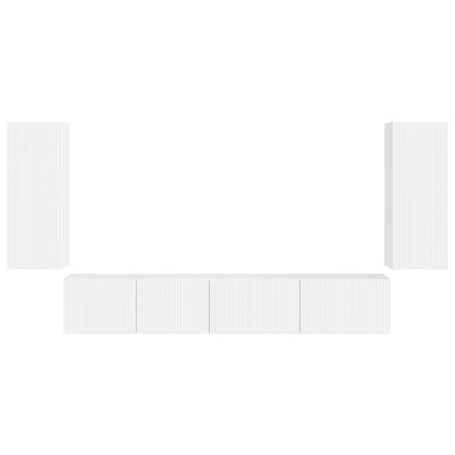 TV-Schrankset 4 pcs Weiß Holzwerkstoff