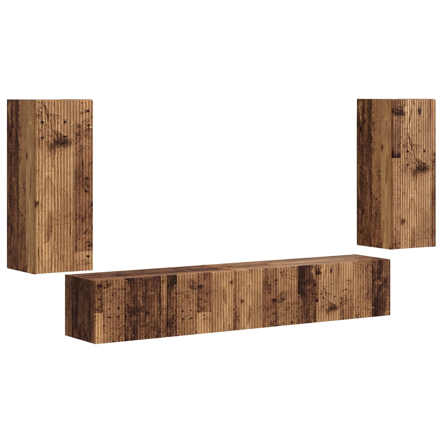 TV-Schrankset 4 pcs Altholz Holzwerkstoff