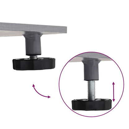 Sonnenschirmständer Dunkelgrau Holzlook 100 x 100 x 4 cm Stahl