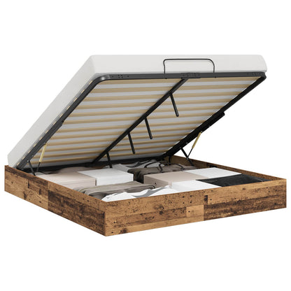 Ottoman Bettgestell Altholz 160 x 200 cm Holzwerkstoff