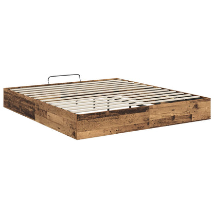 Ottoman Bettgestell Altholz 160 x 200 cm Holzwerkstoff