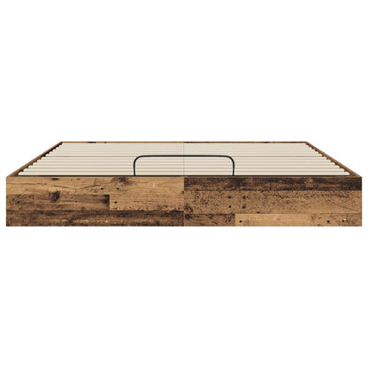 Ottoman Bettgestell Altholz 160 x 200 cm Holzwerkstoff