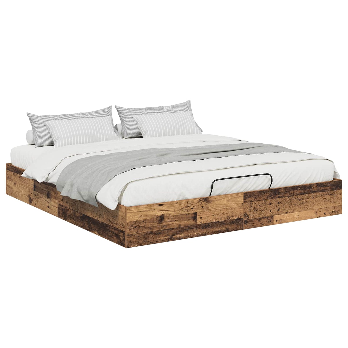 Ottoman Bettgestell Altholz 160 x 200 cm Holzwerkstoff
